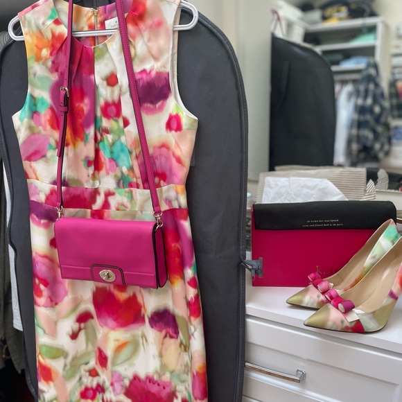 Authentic Kate Spade Dress, Shoes and Purse or clutch. - Picture 1 of 15